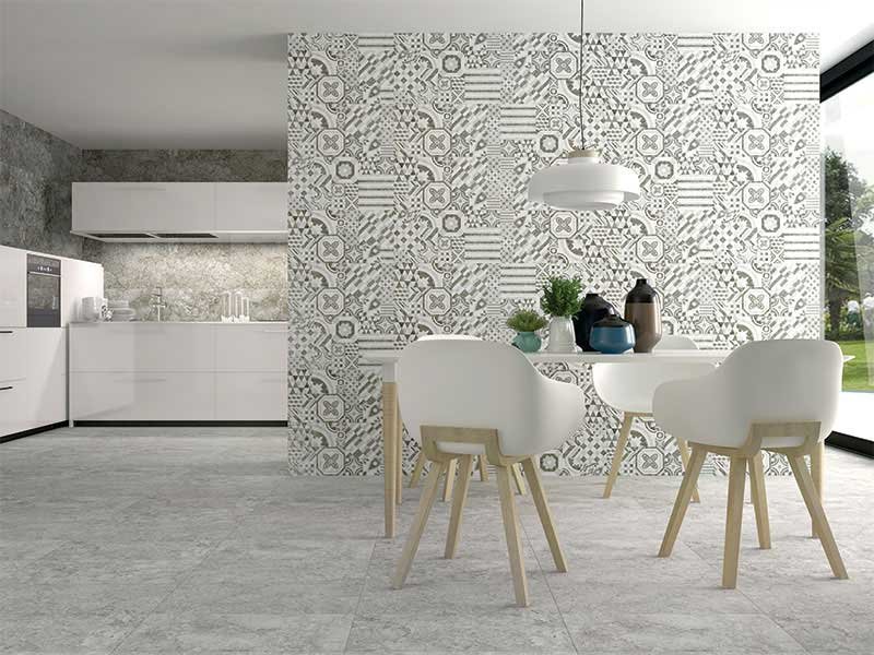 Elantra Onyx Cream Kitchen Tile